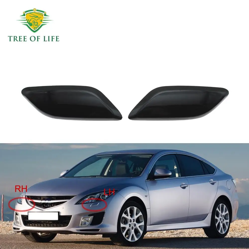 For Mazda 6 Atenza GH 2008 2009 2010 2011 2012 Front Bumper Headlight Headlamp Washer Spray Jet Cover Cap LH&RH