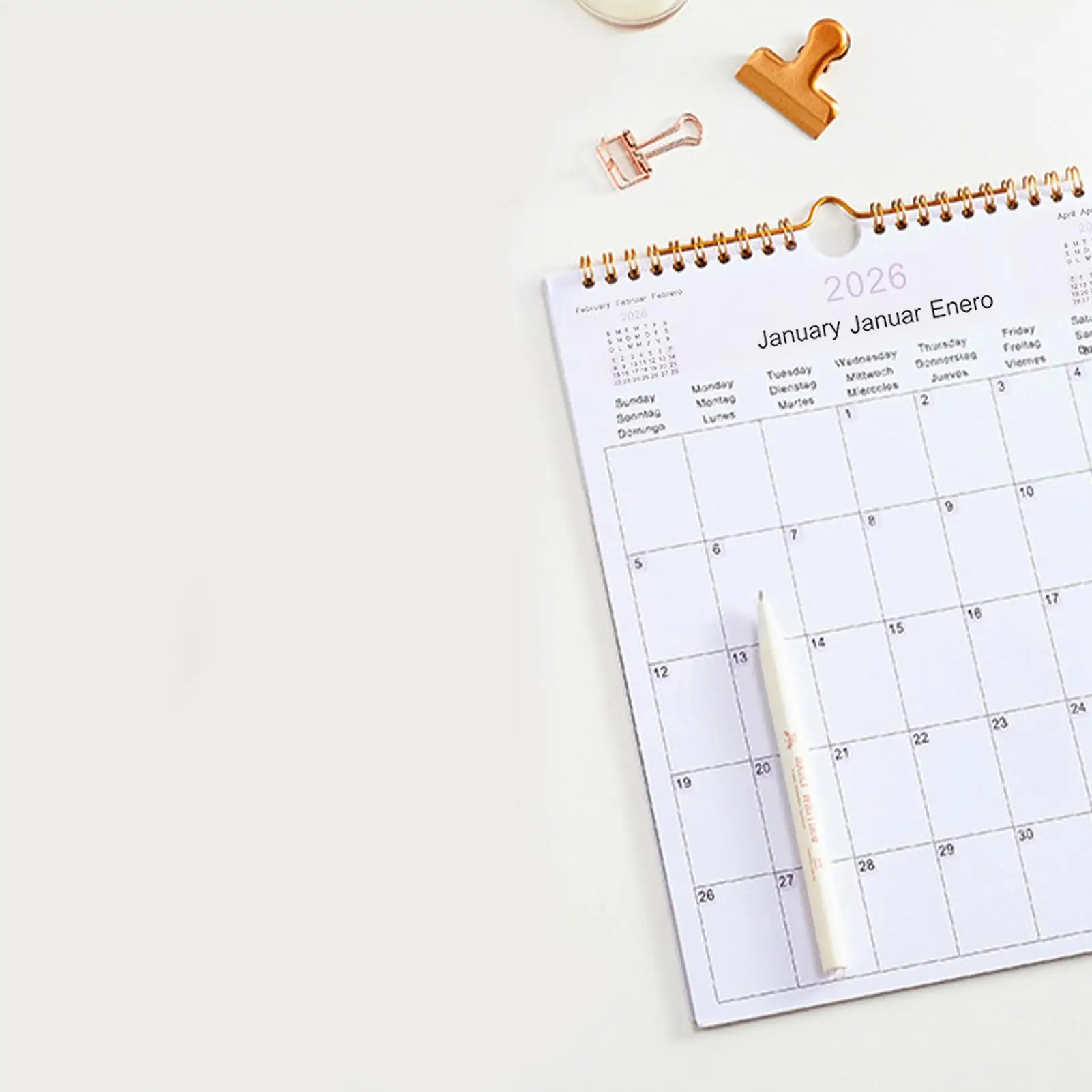 

Многоязычный настенный календарь-планировщик на 12 месяцев с пружинным механизмом, современный декоративный, для спальни, общежития, квартиры, школы, рабочего места