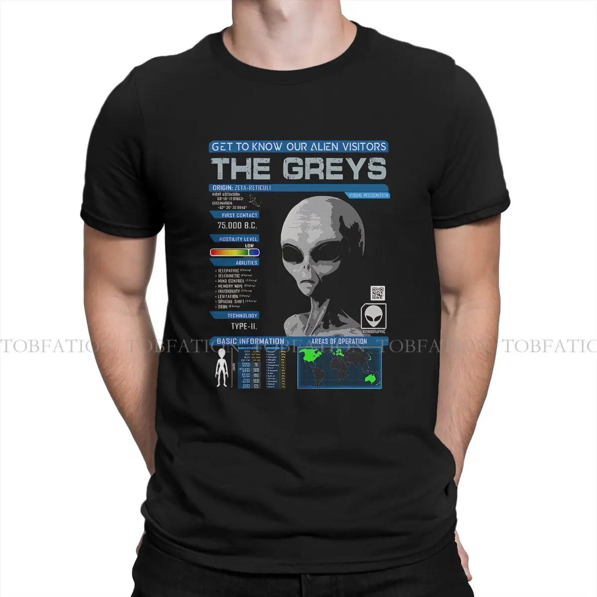 Alien UFO Creative TShirt for Men Our Alien Visitors The Greys Round Neck Basic T Shirt Hip Hop Birthday Gifts Tops 6XL