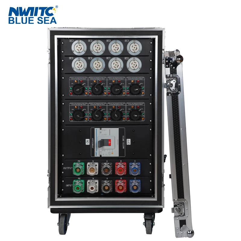 8chs 220V 8chs 19pin Socapex 110V Output Camlock In&out Power Distribution Box (Customizable)