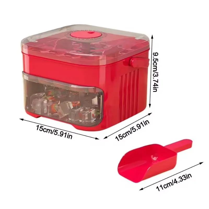 Food-Grade Reusable Ice Mold | 50-Cube Easy-Press Lid Ice Maker | Quick Release Ice Cube Tray for Parties