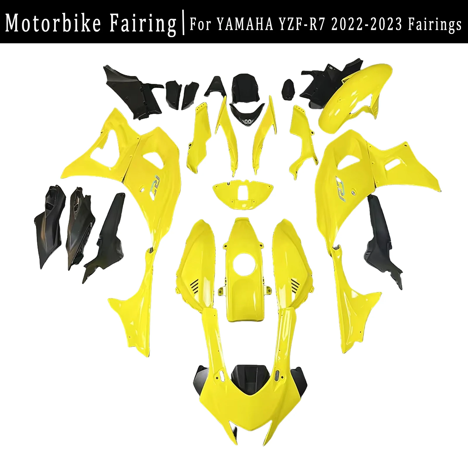 

For YAMAHA YZF-R7 2022-2023 Fairings Kit Fit R7 Bodywork Fairings Set Yellow Colour New ABS Motorcycle Fairings Kit Fit R7