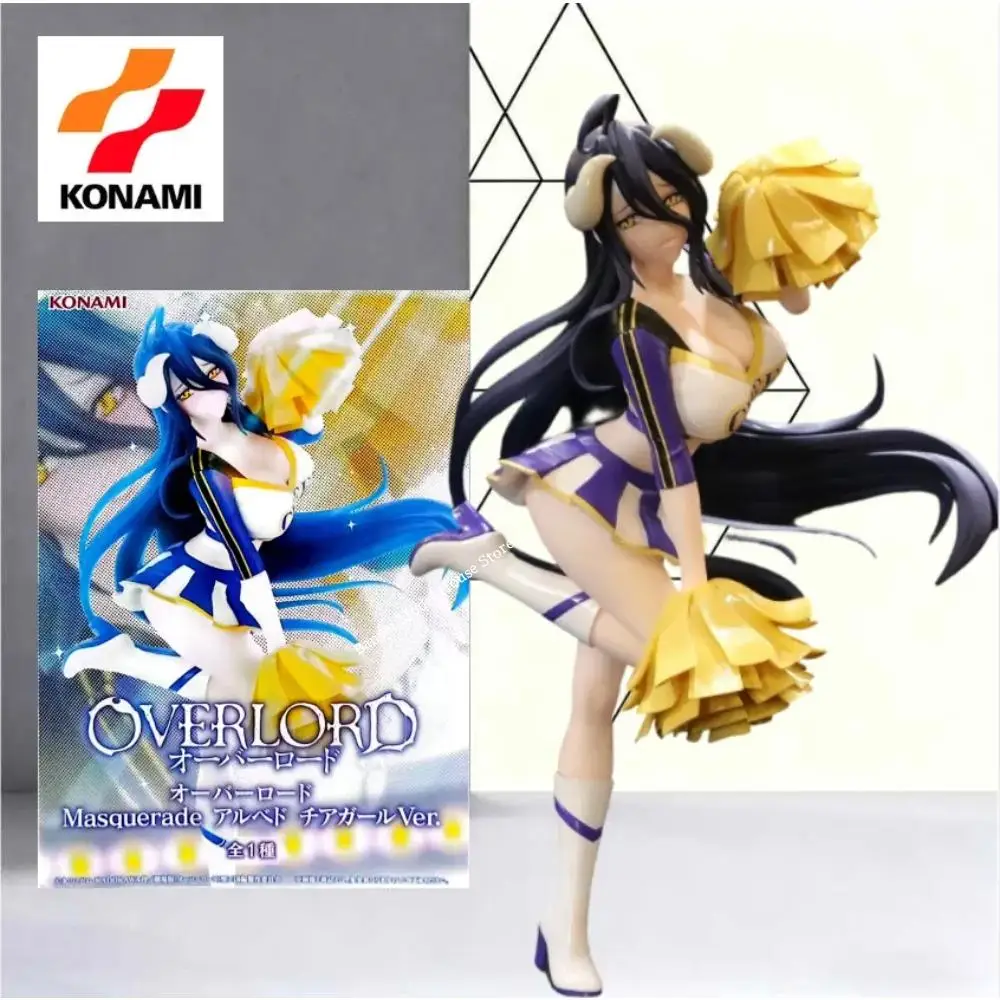 Konami Official Masquerade Albedo Overlord Cheerleader Figure Cute Horned Girl Desktop Decor Collectible Anime Fan Gift