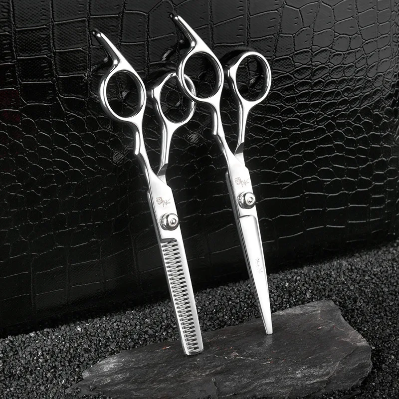 Stainless Steel Hair Cutting Scissors Set Thinning Shears Hairdressing Tools Barber Scissors for Bangs Trimming 5