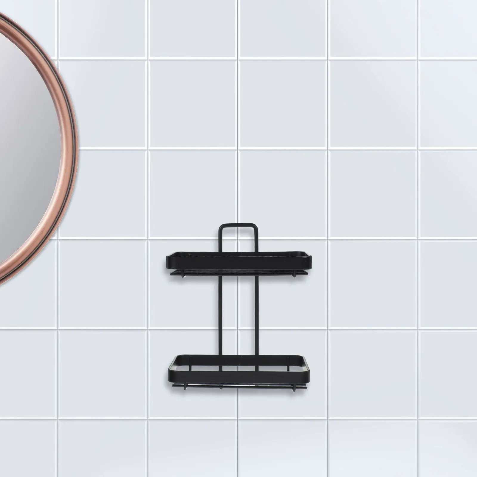 Wall Mounted Drainage Soap Holder Iron Self-Adhesive Punch Free Soap Dish Bathroom Storage Rack Easy Install Bathroom Supply