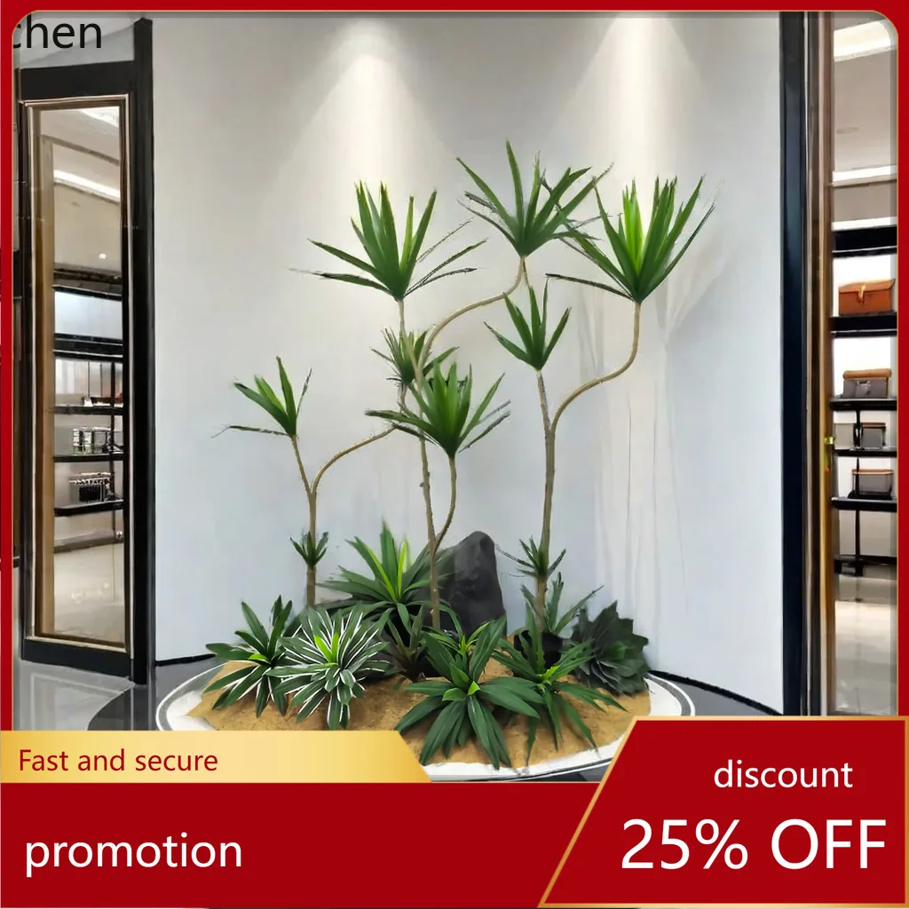 

HXL Simulation Green Plant Dracaena False Plant Landscaping Interior Decoration Bonsai