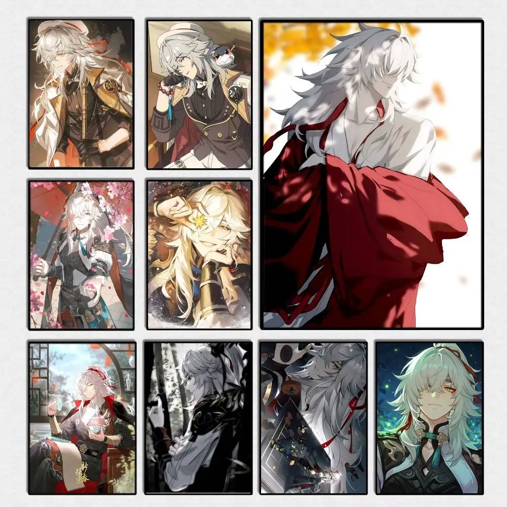 Anime Game Honkai Star Rail Jing Yuan Posters Fancy Wall Sticker for Living Room Bar Decoration Wall Decor