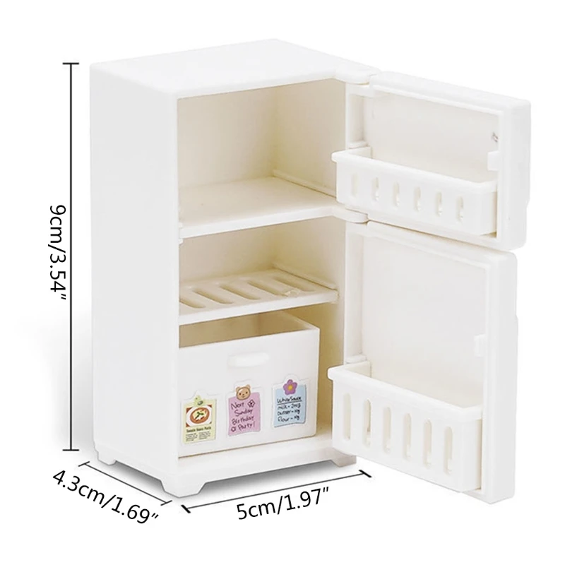 Mini juguete Q0KB, modelo realista, juego refrigerador, casa muñecas, regalo para niñas