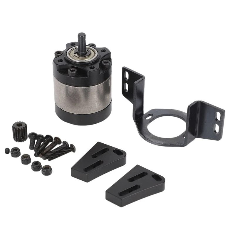 WOWFU-1:17 Gear Ratio Planetary Transmission Box Reduction Gearbox With Mount For 1/10 RC Crawler Car RC4WD D90 Axial SCX10