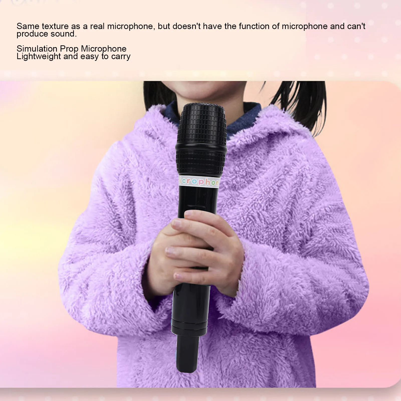 Microphone Toy Plastic Pretend Microphone Prop Simulate Speech Practice Mic for Cosplay Birthday Party Favors Costume Play