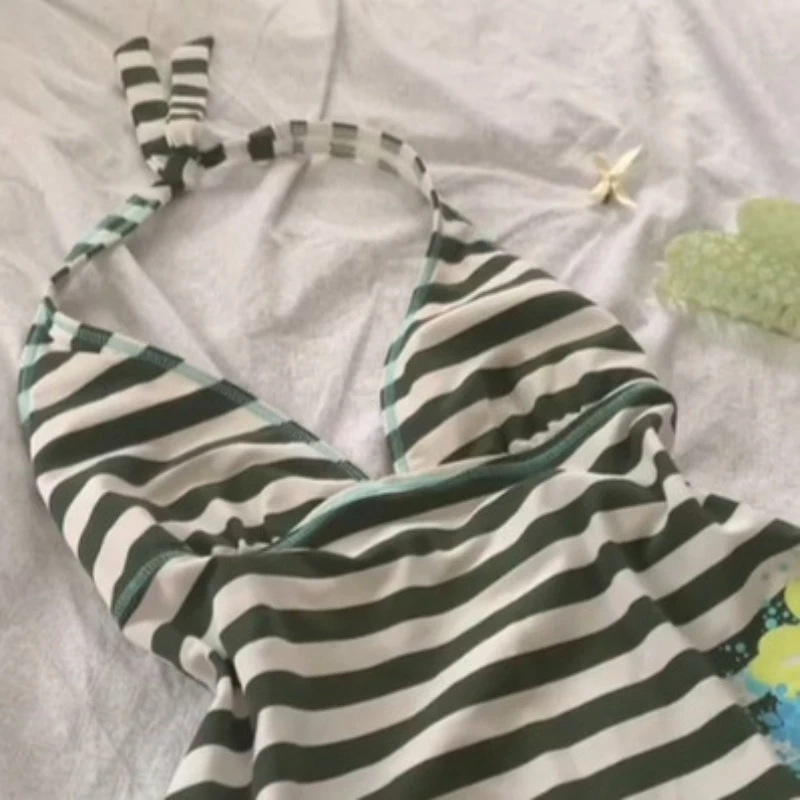 Y2k Cutie Harajuku Sexy neck hanging vest suspender E-girl Women's 2025 European American Backless slim Summer Bodycon Vest sets view 3