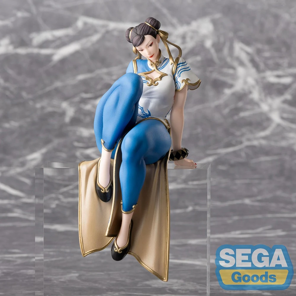 재고 있음 오리지널 SEGA 스트리트 파이터 6 Chun-Li 14Cm 액션 피규어 애니메이션 PVC 모델 소년을위한 Collectible Toys Kawaii Doll Gift