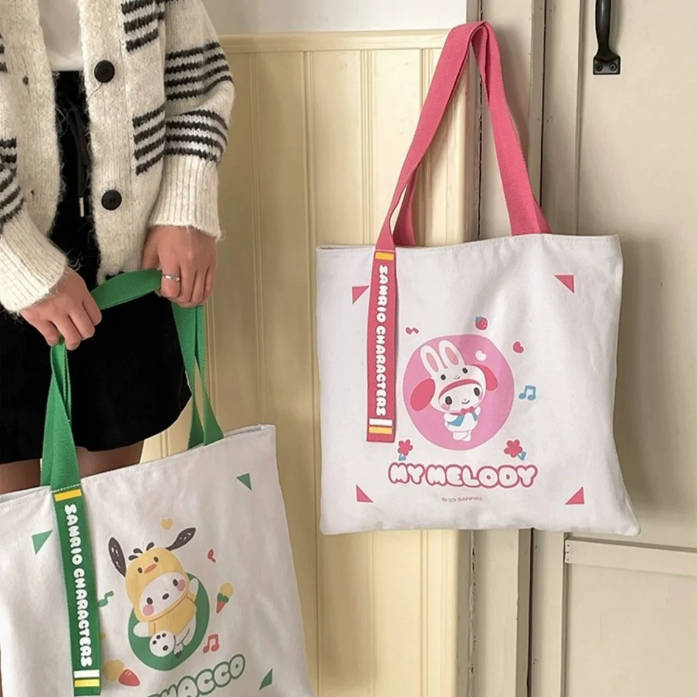1PC Sanrio Hello Kitty Cute Cartoon Pacha Dog Cool Lomi Shoulder Bag New Canvas Bag Large Capacity view 3