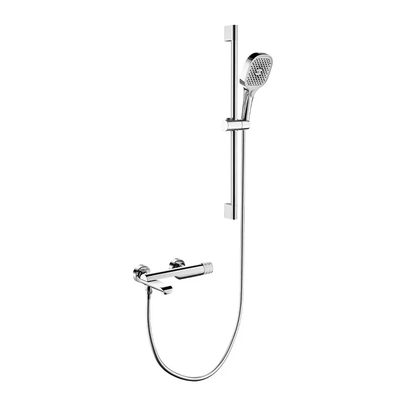 All-copper simple shower shower set Split installation hotel bathroom shower bathtub mixing valve set
