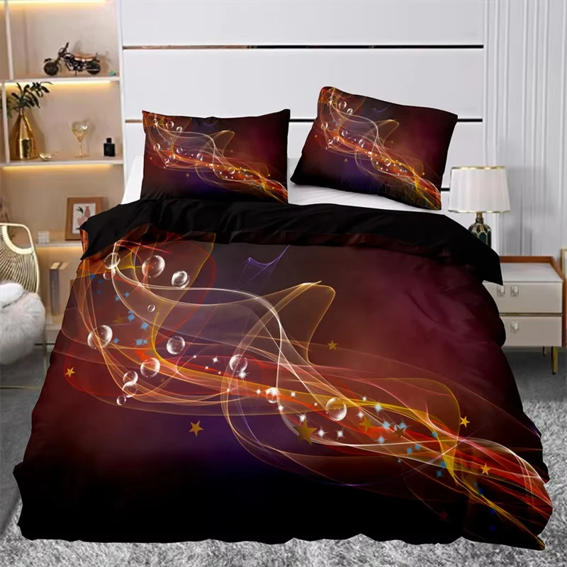 Abstract Pattern Duvet Cover Geometric Comforter Cover Galaxy Bedding Set Full Twin King For Girls Teen Adults Bedroom Decor