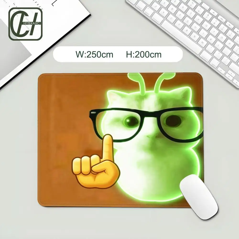 Alien Cat Mouse Pad Green Cat Mouse Pad For Small Size Gaming Mouse Pad Gamer Company Keyboard Mouse Carpet Computer XAXC