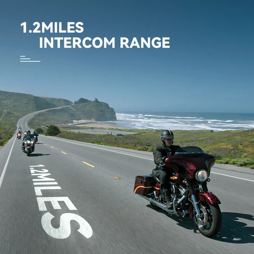 Imagen 2 del producto Lexin-G2P casco de motocicleta intercomunicador Bluetooth hasta pares 6 conductores y diseño de botones grandes carcasa de patrón intercambiable 120 KM/H