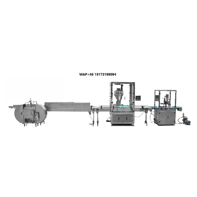 Full Automatic Formula Milk Powder Auger Filler Machine Equipment / Dried Powder Filling Canning Production Line for Tin Cans