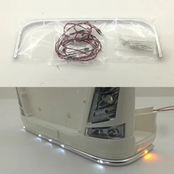 LED Simulation Metal Silver Front Bottom Light for 1/14 Tamiya RC Truck Car VOLVO FH16 56360 Diy Parts Toys