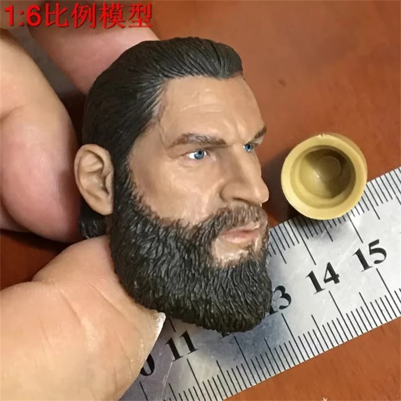 1/6 Male Soldier Big Beard Head Carving Sculpture Model Toy Accessories For 12'' Action Figure Body In Stock