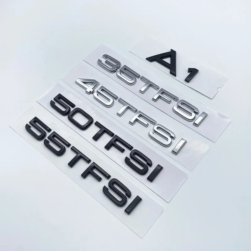 

ABS Letters Numbers Emblem for Audi A1 30TFSI 35TFSI 40TFSI 45TFSI 50TFSI 55TFSI 30TDI Car Trunk Fender Nameplate Logo Sticker