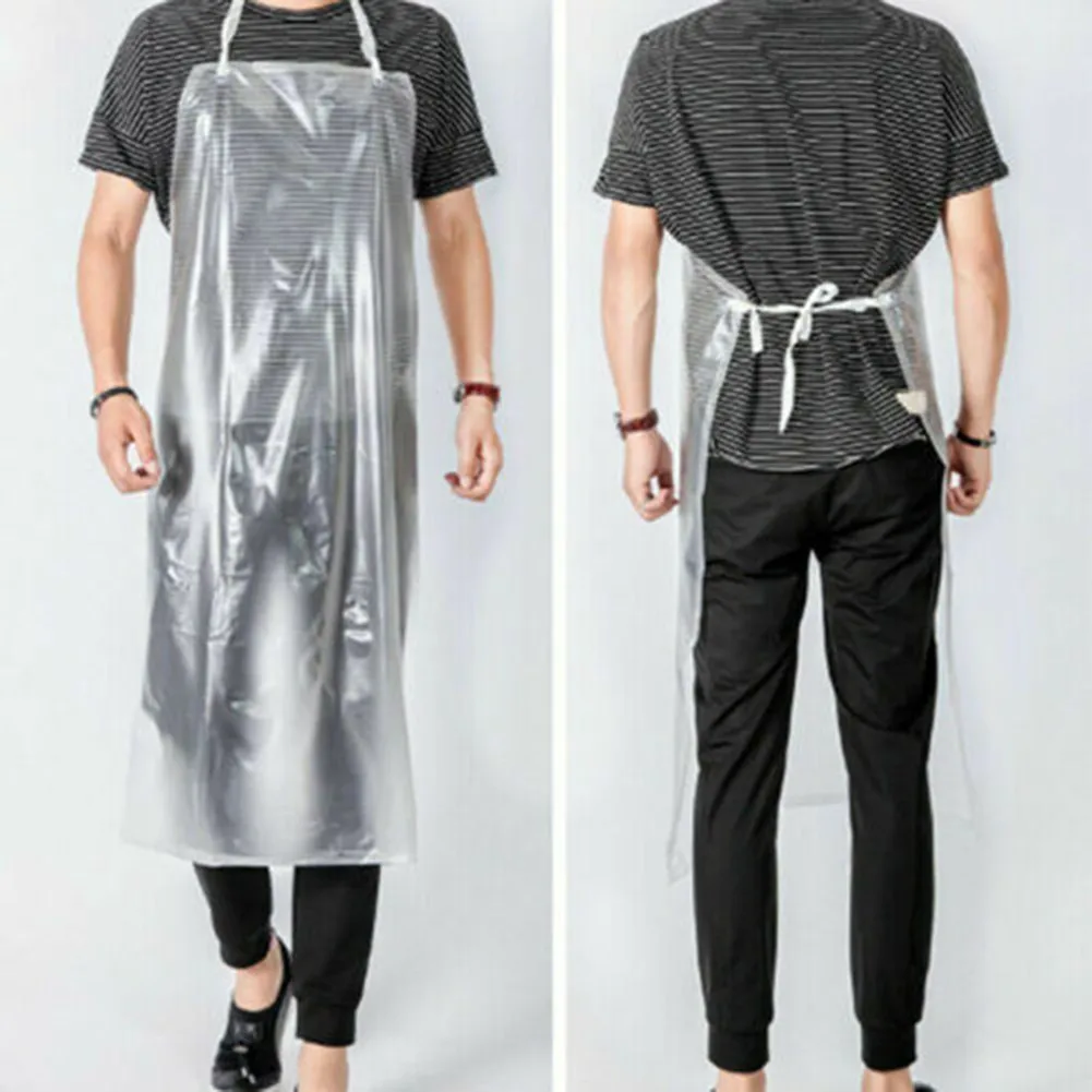 For Kitchen PVC Apron Restaurant Transparent Clean Waterproof Practical Kit High Quality Hot ，Portable Aktisch