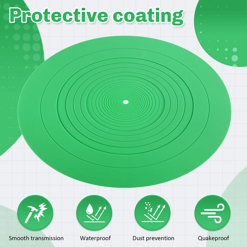 A14M 295 มม.ซิลิโคนแผ่นเสียง Anti-Vibration Slipmat บันทึกสําหรับ LP เครื่องเล่นบันทึกไวนิลเสียงอุปกรณ์เสริม E