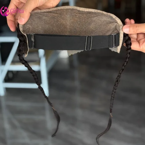 Imagen 2 del producto Grado superior 12 pulgadas de oreja a oreja postizo trenzado nudo blanqueado completo 13x4 encaje Frontal extensión de cabello humano cabello virgen sin procesar