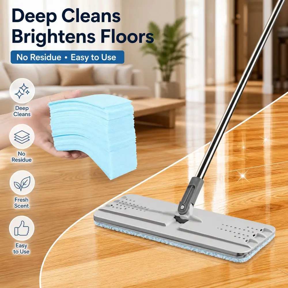 30/60/90PCS Powerful Cleaning Tile Floor Cleaner Tablets Effectively Removes Stains Water Soluble Cleaning Sheet