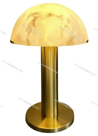 Modern Mushroom Shape Lampshade Golden Marble Table Lamp for Home/Cafe