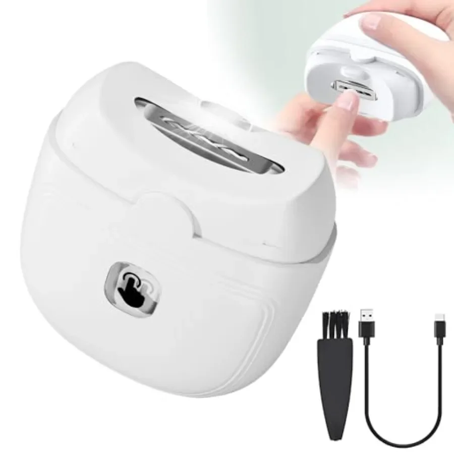 

Electric Nail Clipper with 2 Speeds and LED Light for Adults Seniors Babies and Rechargeable Automatic Electric Nail Trimmer fo
