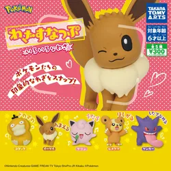 Genuine Original Anime Figures Pokemon Pikachu Cute Kawaii Gengar Psyduck Eevee Collect Ornament Model Gifts for Children