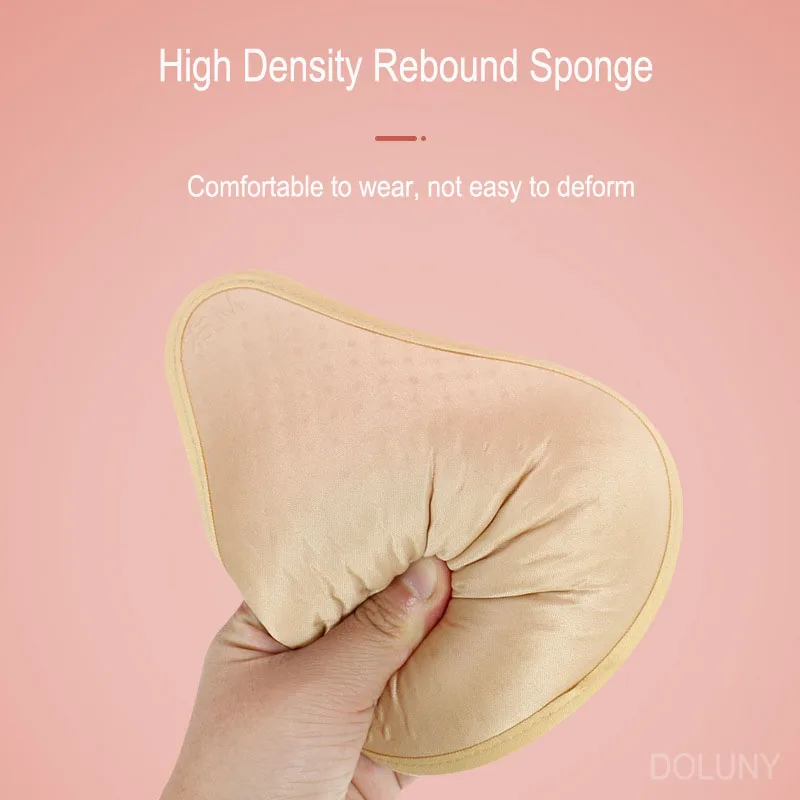 Fake Breast Forms Sponge Breast Lightweight Assemble Sponge Pad  Extend Long Shape Artificial Breast Prosthesis