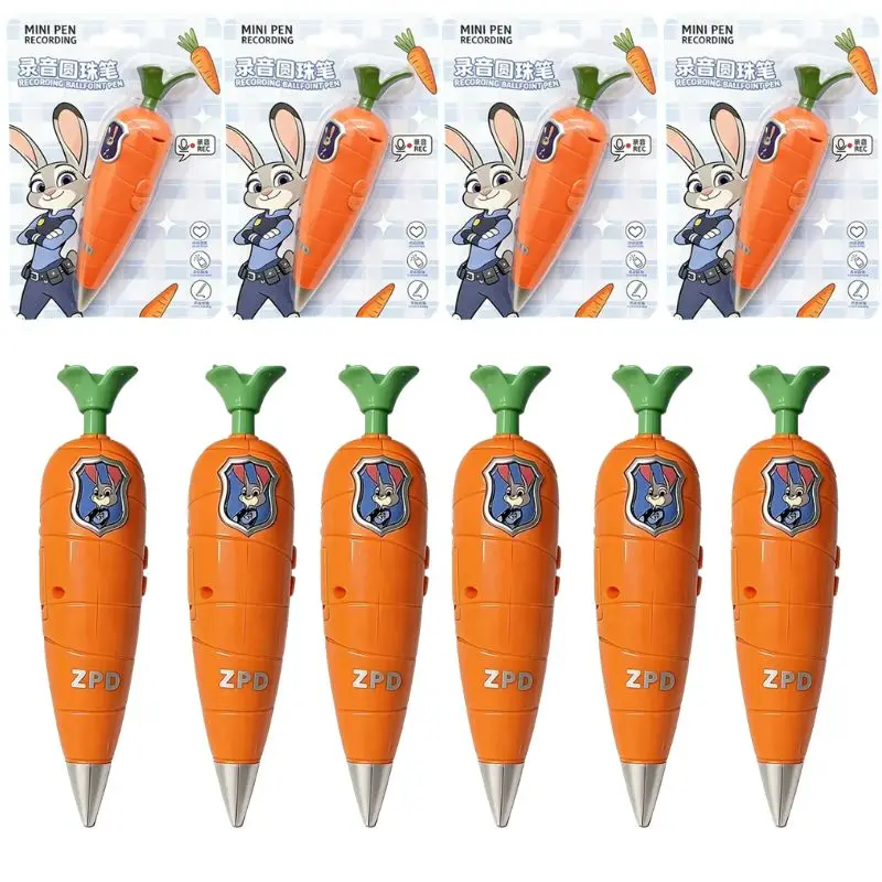 

Zootopia 2 Carrot Recorder Pen | Judy & Nick Style for Kids | 60s Mini Recorder | 2-in-1 Gel Pen Stationery