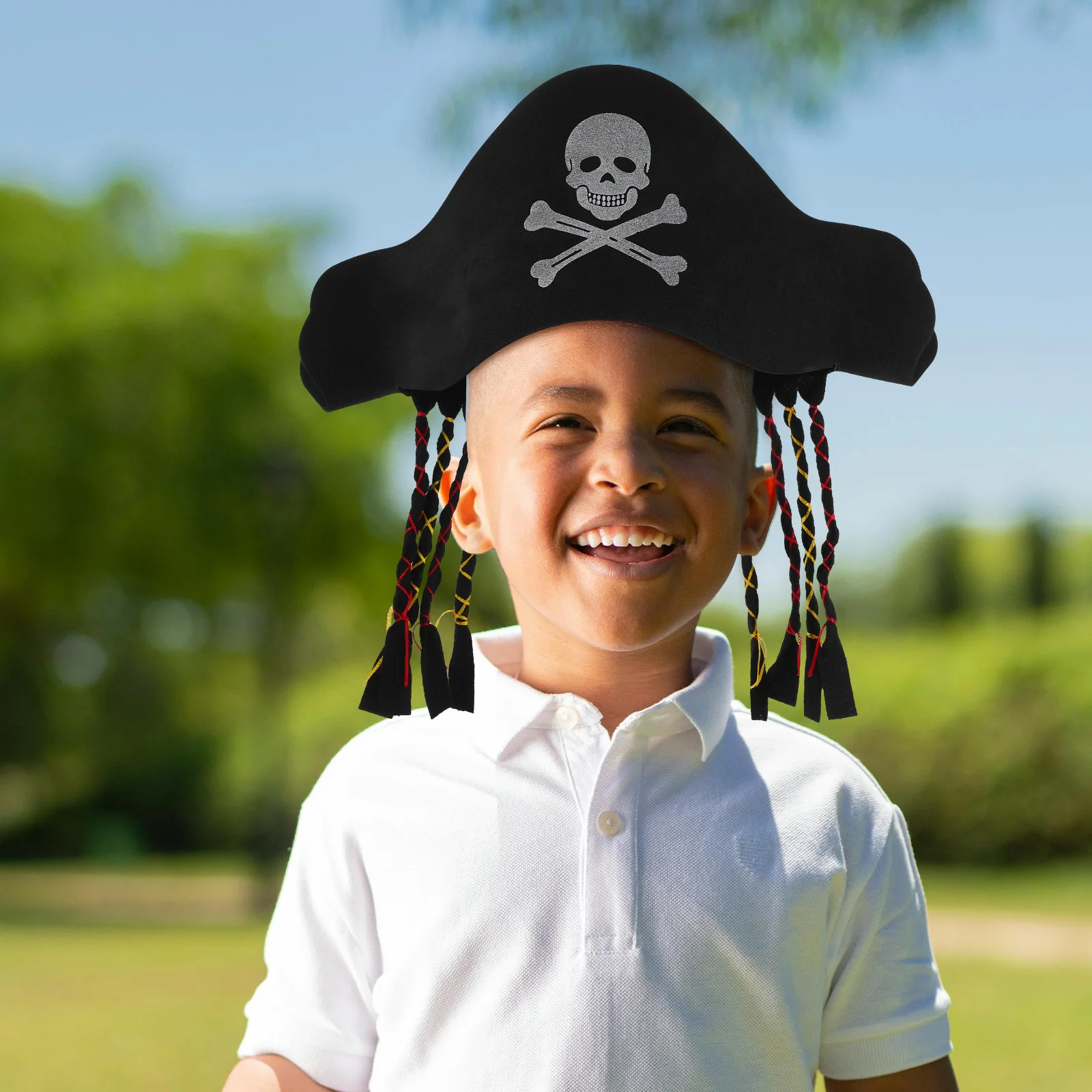 Kapelusz piracki dla dorosłych mężczyzn kobiet dzieci akcesorium do kostiumu na Halloween imprezę przebranie cosplay