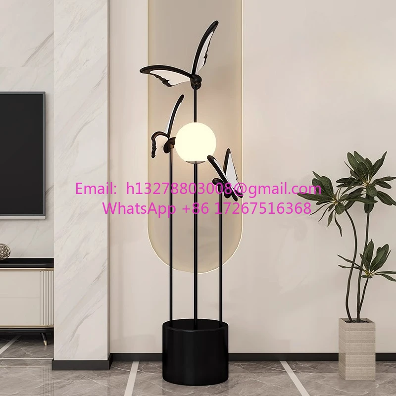 

Creative design next to the sofa in the living room High-end atmosphere Vertical desk lamp
