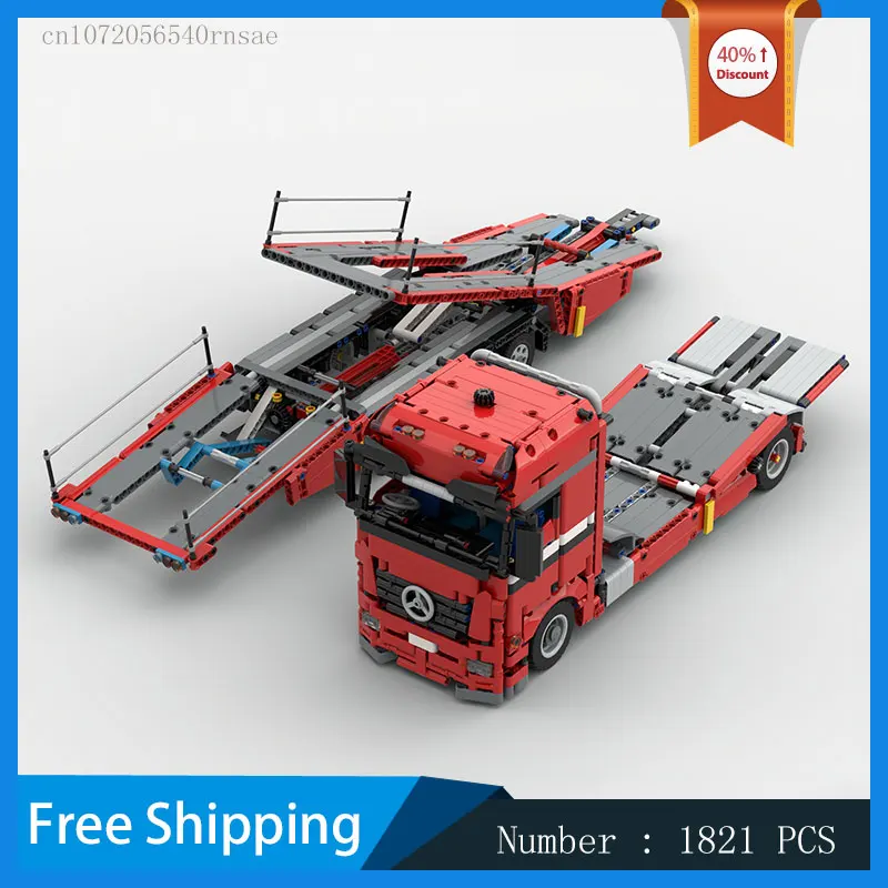 MOC Building Blocks Truck Transporter Car Vehicle Technology Brick DIY Creative Assembly Toys Christmas Present Birthday Gift