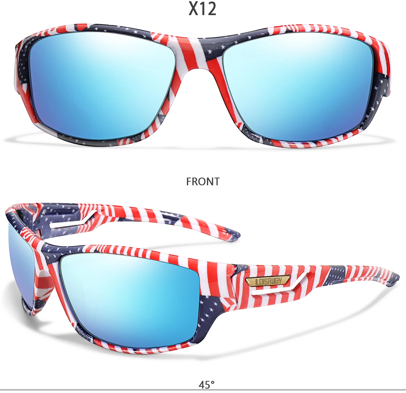 Polarisierte Sonnenbrille für Herren, Camo, Militär-Stil, Festival-Geschenke, UV400, zum Radfahren, Reiten, Laufen, Angeln und Autofahren – Detail 8