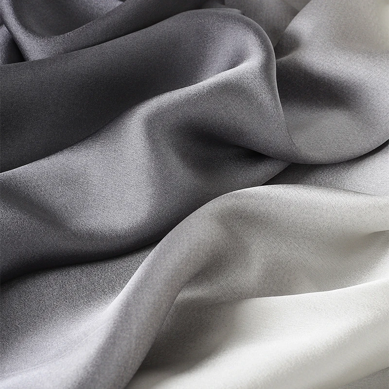 Luxus Farbverlauf Seiden schal Frauen Marke solide Femme Schals Wraps Bandana Kopf Foulard Mode Dame Hijab Hochzeit Poncho – Detail 15