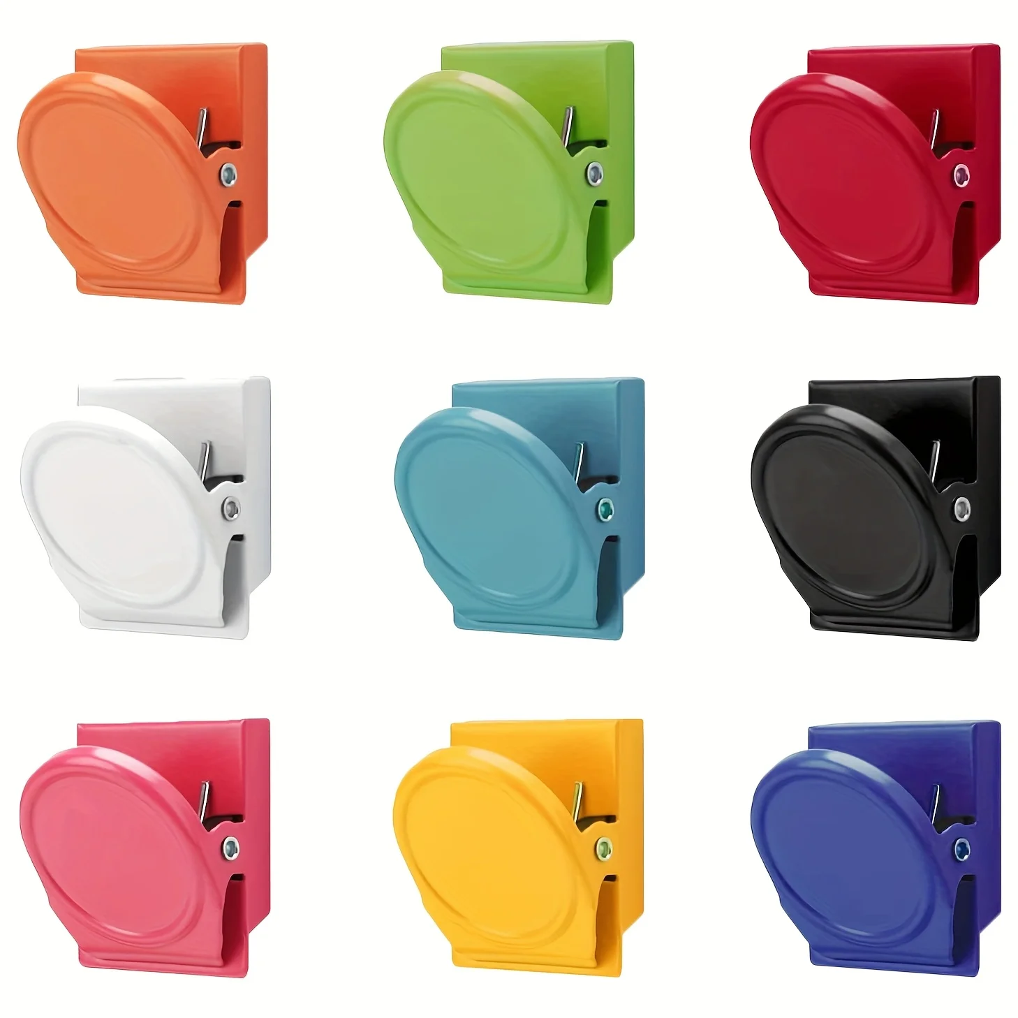 

9 Pcs Magnetic Clips For Fridge Holding Memos Notes Photos On Whiteboards Walls Made Of Sturdy Metal For Home Office Education