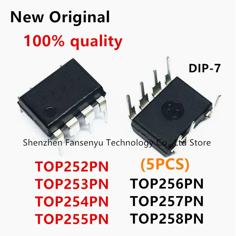 (5piece)100% New TOP252PN TOP253PN TOP254PN TOP255PN TOP256PN TOP257PN TOP258PN DIP-7 Chipset