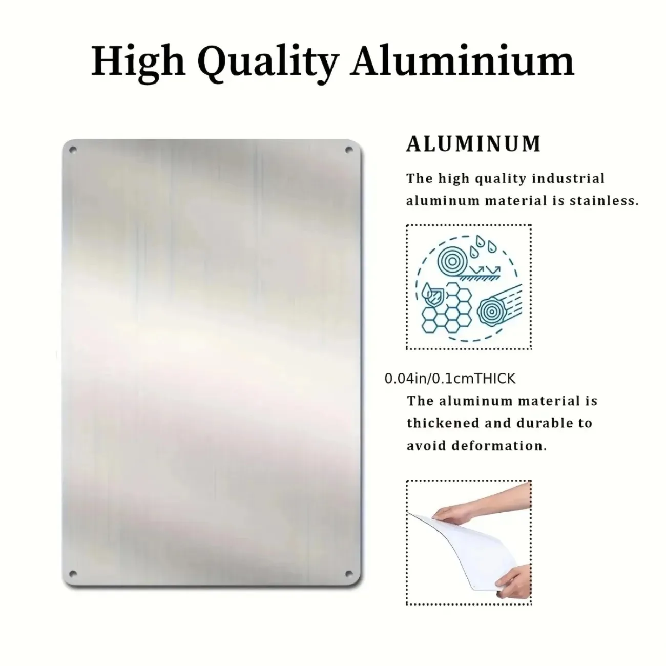 [2D Flat] Customizable Metal Plaque 20×30cm Personalized Sign With Your Own Photo Horizontal Vertical Available Home Wall Decor,