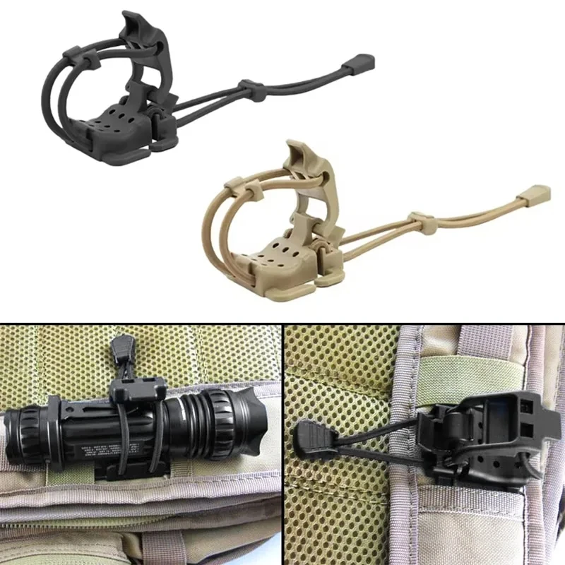 Outdoor Backpack Tool Binding Buckle Elastic Rope Ice Axe Buckle Fixed Buckle Tactical Elastic Mountaineering Buckles Clips