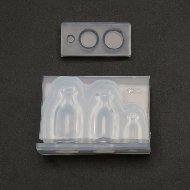 Molde resina silicona para manualidades, moldes fundición botellas vidrio para manualidades, molde 3D para hechos