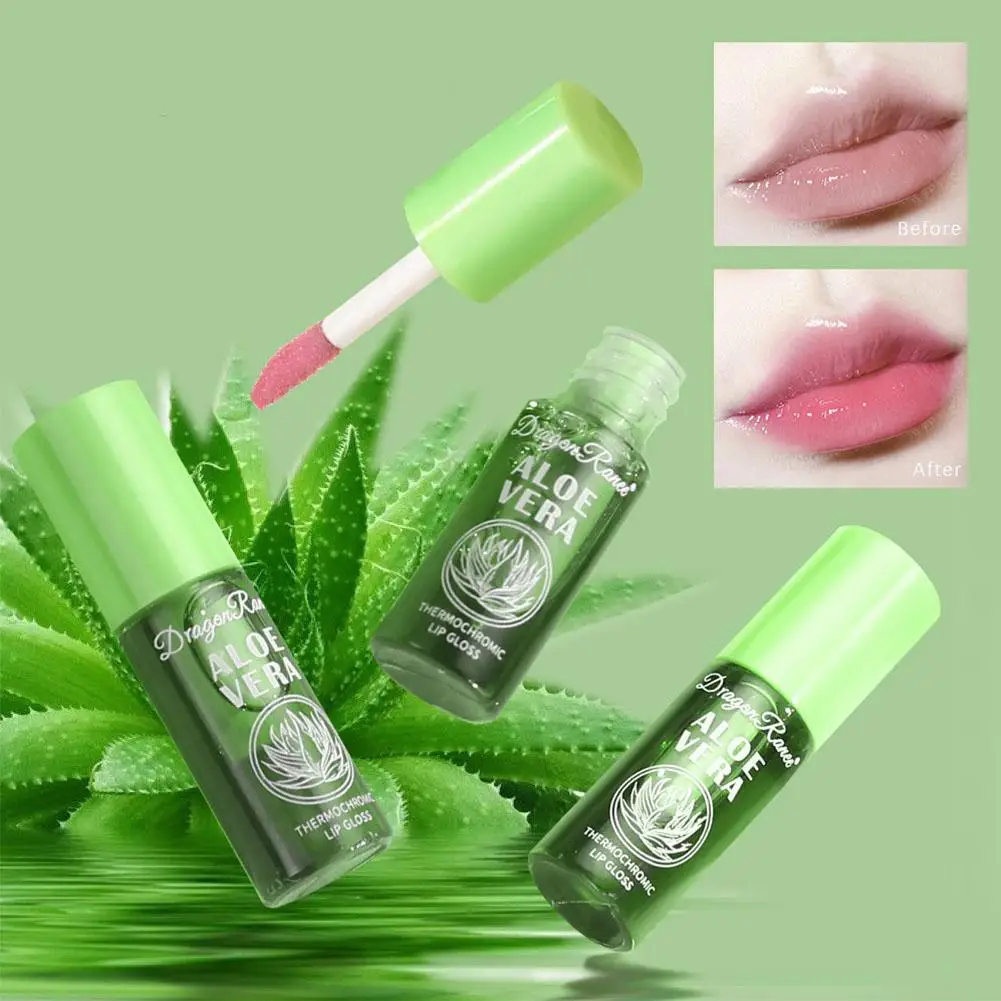 Aloe Vera Discolored Lip Balm Jelly Magic Color Changing Lipstick Girl Moisturizing Nourishing Lasting Lip Gloss Makeup Lip Care