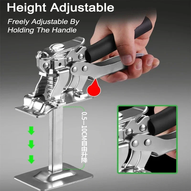 1/2Pcs Labor Saving Arm Board Jack Cabinet Lifter Height Locator Adjusting Lifter Multifunctional Anti-Slip Hand Lifting Tools