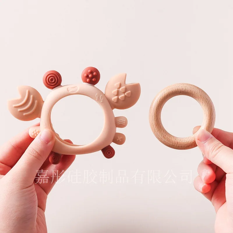 

Silicone Teething Toy for Baby, BPA Free Chew Toys, Reborn Safe Infant Teether, Soothing Gum Relief, Newborn Chewing Sensory