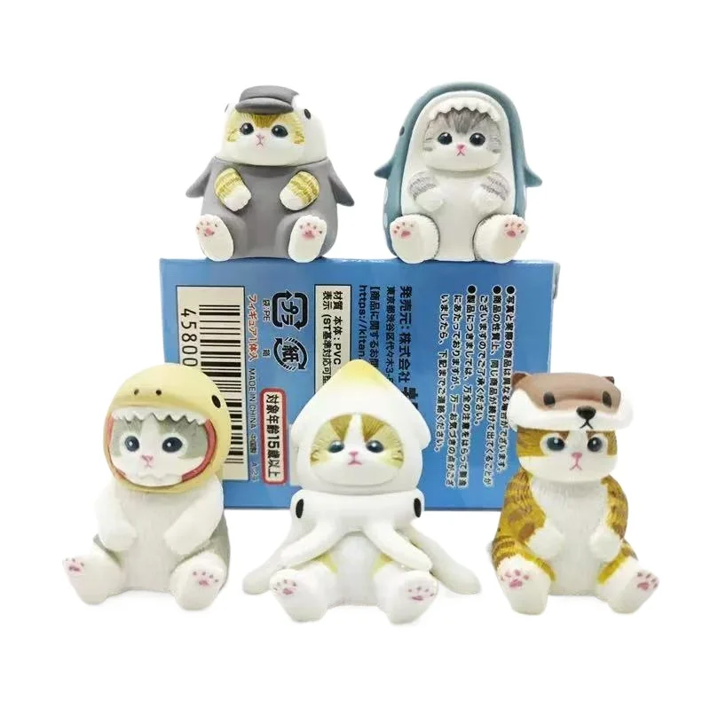 

Mofusand Cat слепая коробка акула кошка фигурка игрушки Cos морской организм куклы слепая сумка украшения детский рождественский подарок