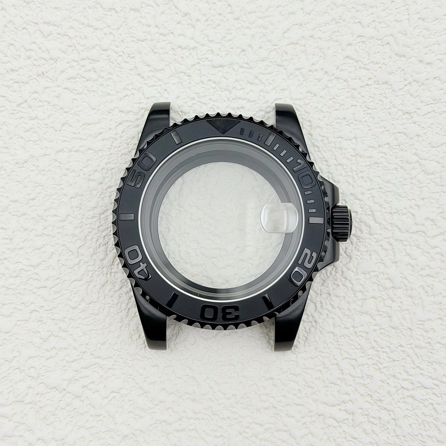 40MM stainless steel Seagull yacht watch case with blue sapphire glass magnifier, grey yacht watch case, suitable for NH34/NH35