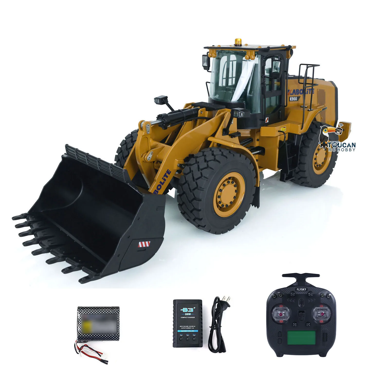 

1/16 Metal RC Hydraulic Loader KABOLITE K966 Upgraded RTR Remote Control Truck Car 7500mAh Outdoors Toys TH19405